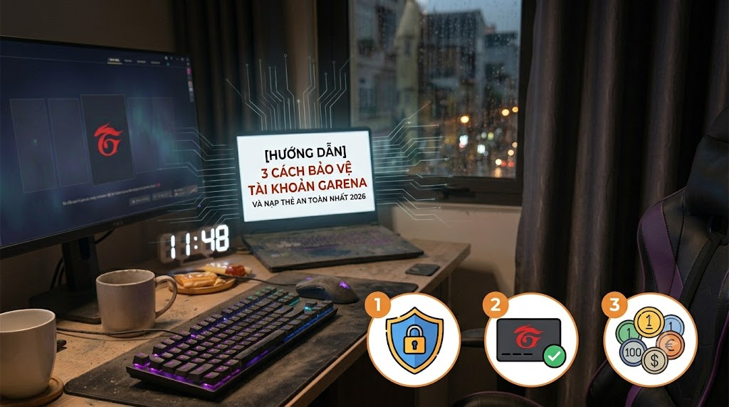 [HƯỚNG DẪN] 3 Cách Bảo Vệ Tài Khoản Garena Và Nạp Thẻ An Toàn Nhất 2026